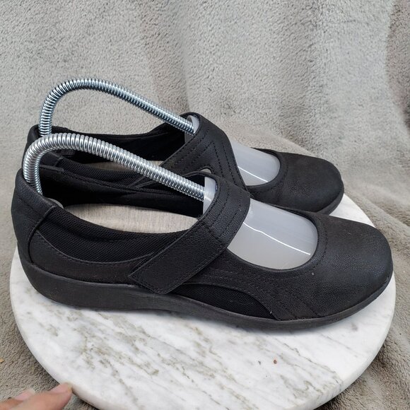 Clarks Shoes Womens Size 8 Black Faux Leather Sillian Bella Cloudstepper Loafers - Picture 4 of 10